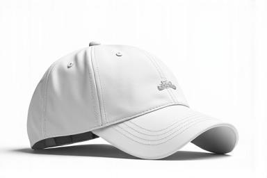 Casquette blanche avec un design minimaliste et des lignes épurées