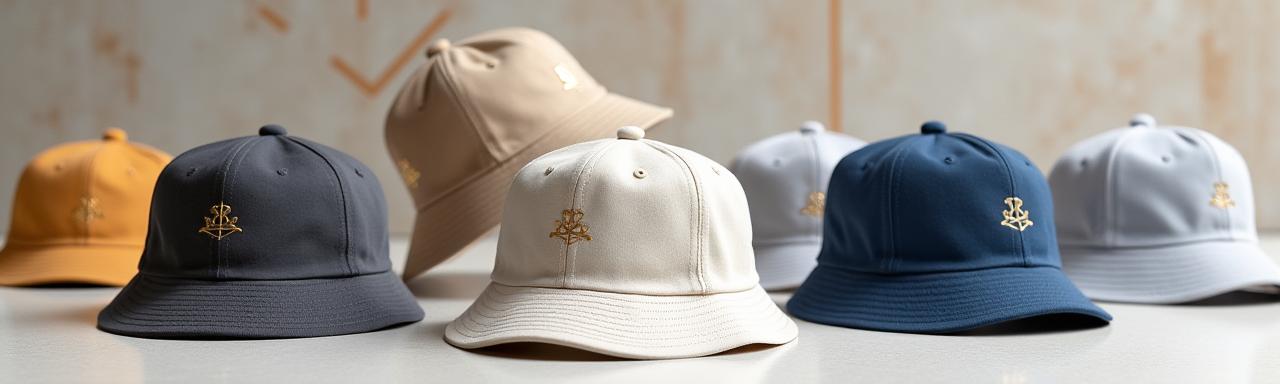 Casquettes et bobs personnalisés avec motifs géométriques
